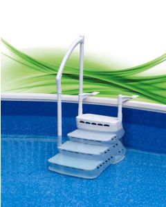 Einbautreppe Komfort mit Handlauf für Pools von 1,2 - 1,35m