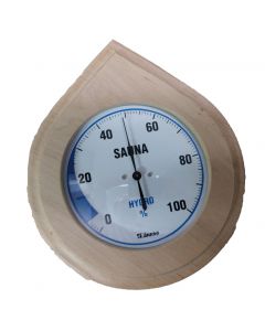 Sauna-Hygrometer, Holz Tropfenform
