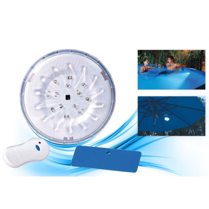 LED Schwimmbadbeleuchtung Magnetische Poolbeleuchtung weiß mit Fernbedienung